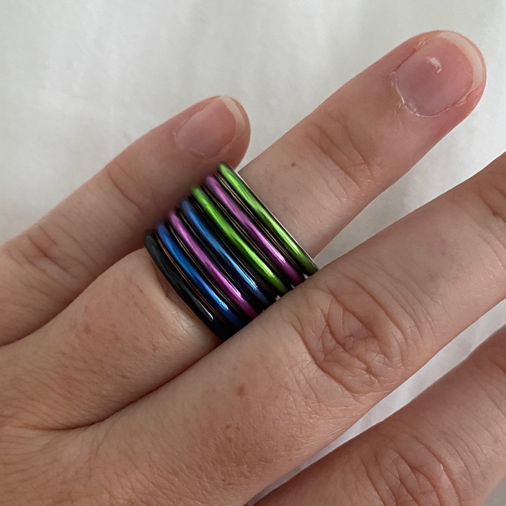 Pandora Mauve Stackable Rings - Picture 2 of 7